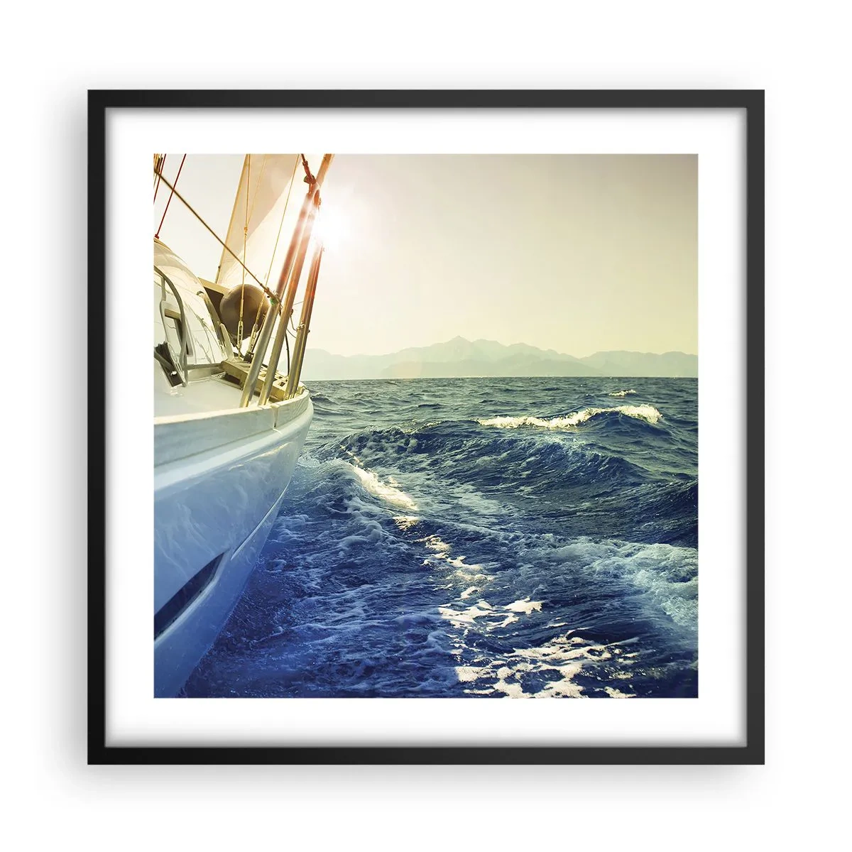 Poster in een zwarte lijst - Voor het avontuur - 50x50 cm