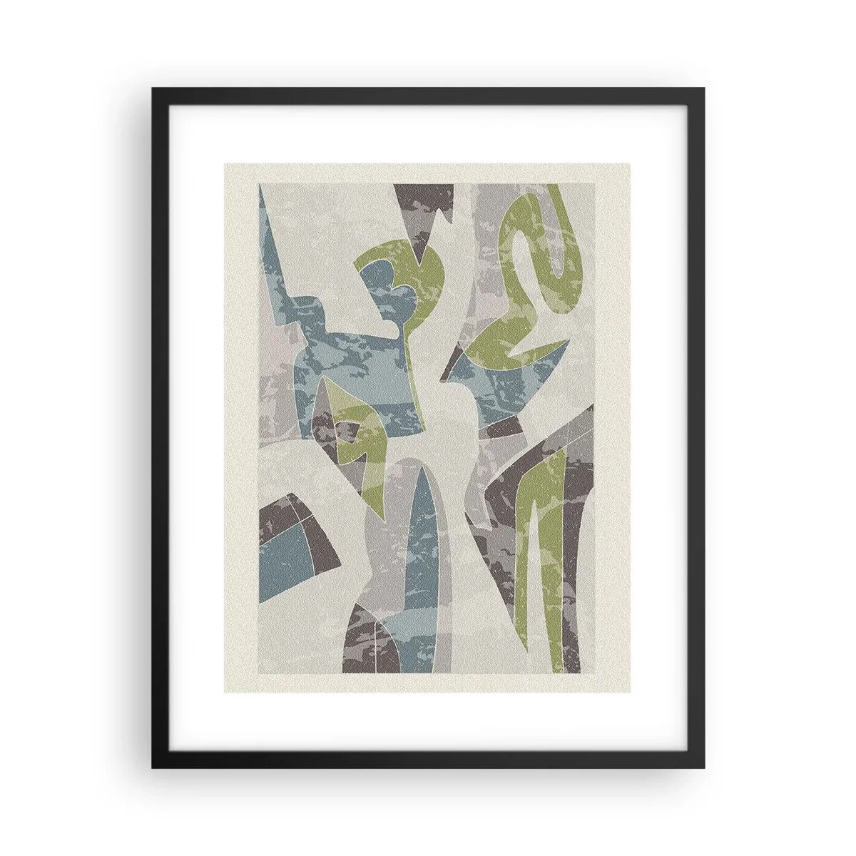 Poster in een zwarte lijst - Compositie achter het glas - 40x50 cm