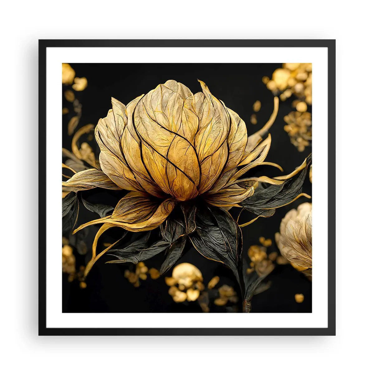 Poster in een zwarte lijst - Subtiele kwetsbaarheid - 60x60 cm