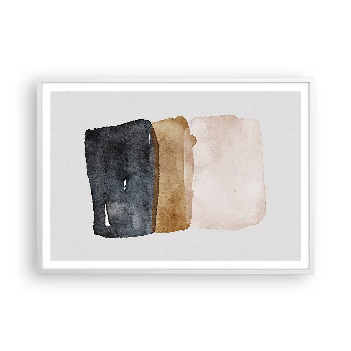 Poster in een witte lijst - De samenstelling van de kleuren van de aarde - 100x70 cm