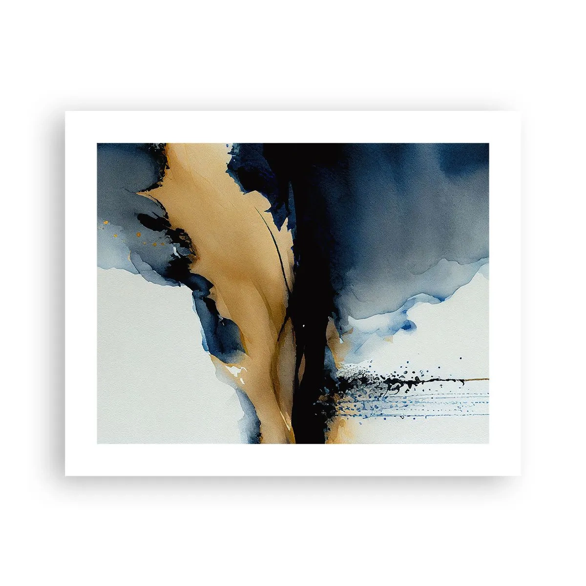 Poster - Achter het gordijn - 50x40 cm