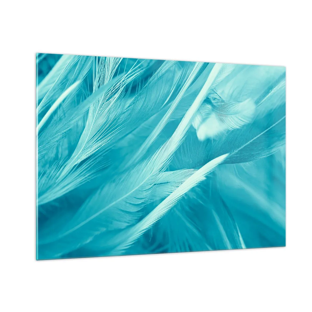 Schilderen op glas - Verdrinken in pluisjes - 100x70 cm