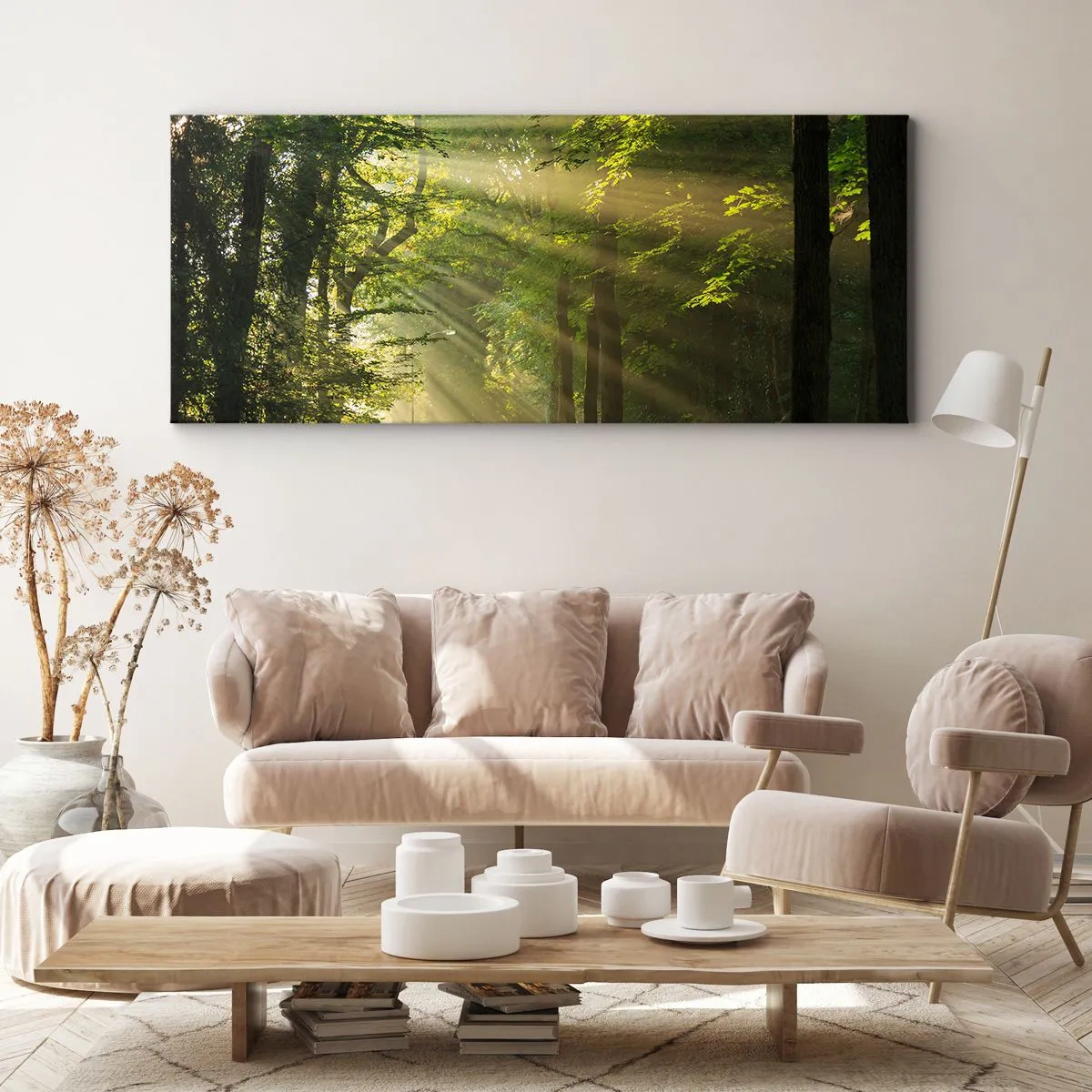 Schilderen op canvas - Bosmoment - 120x50 cm