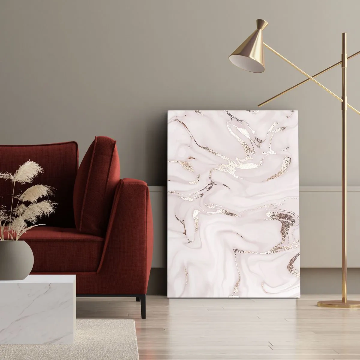 Schilderen op canvas - In een roze sjaal - 45x80 cm