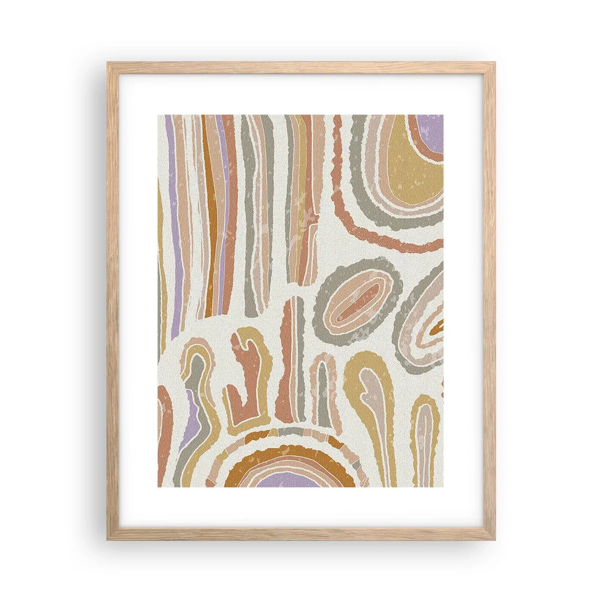 Een poster in een licht eiken lijst - Kleurrijke doorsneden - 40x50 cm