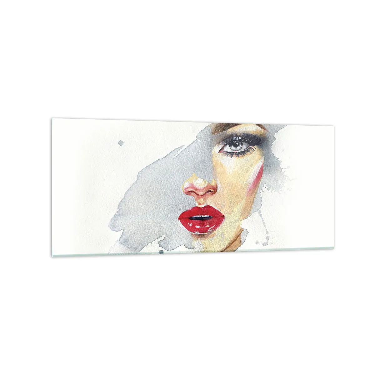 Schilderen op glas - Weerspiegeld in een druppel water - 120x50 cm
