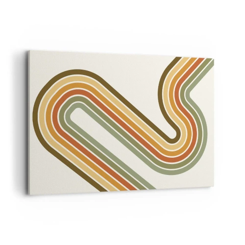 Schilderen op canvas - Zigzag naar het doel - 120x80 cm
