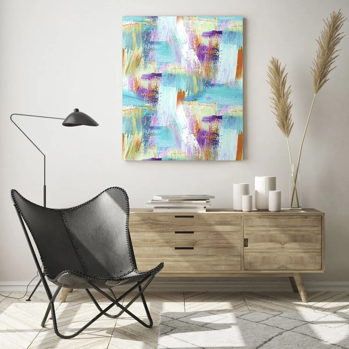 Schilderen op glas - Vrolijk vlekkerig en besmeurd - 50x70 cm