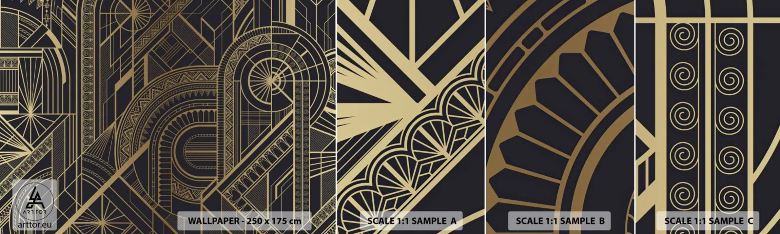 Fotobehang Staaltje Standard Eco - Concepten, ideeën, plannen - Abstractie, Deel, Ornament - 100x30 cm