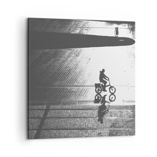 Schilderen op canvas - Voor mij, door de stad - 60x60 cm