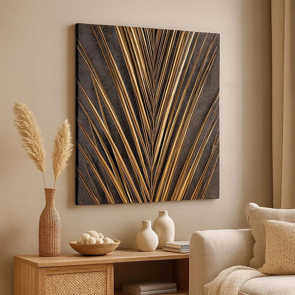 Schilderen op canvas - Het goud van de tropen - 30x30 cm