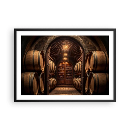 Poster in een zwarte lijst - Sfeervolle kelder - 70x50 cm