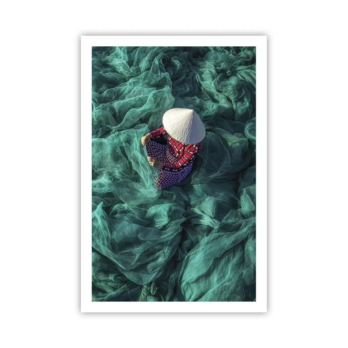 Poster - In een zee van netten - 61x91 cm