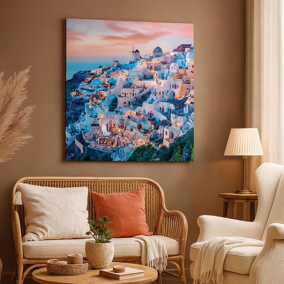 Schilderen op canvas - Je geweldige Griekse vakantie - 30x30 cm