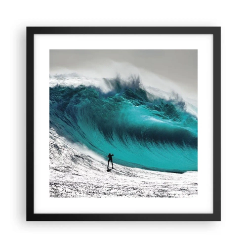 Poster in een zwarte lijst - Uitdaging aanvaard - 40x40 cm