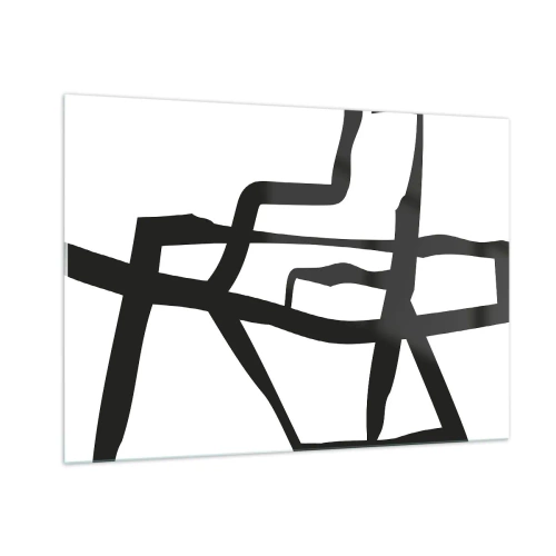 Schilderen op glas - Zwart-wit ontwerp - 100x70 cm