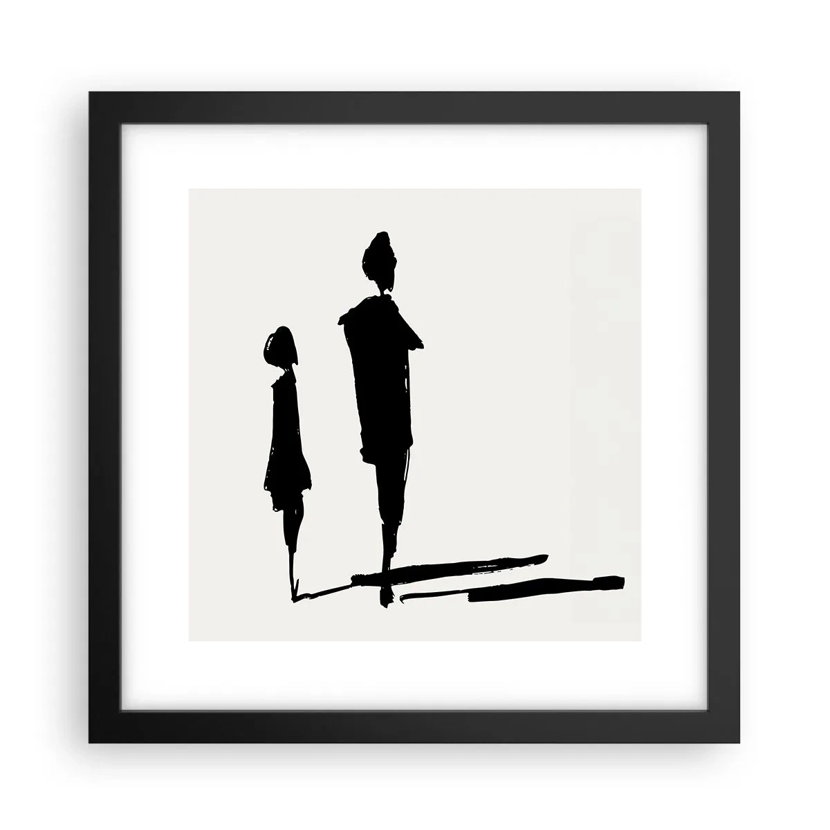 Poster in een zwarte lijst - Zeker samen? - 30x30 cm