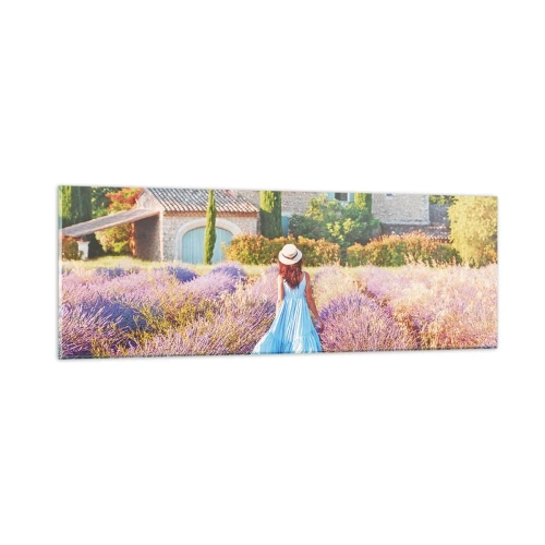 Schilderen op glas - Lavendel meisje - 90x30 cm