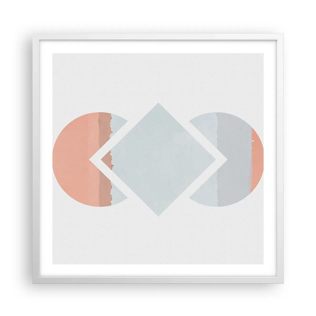 Poster in een witte lijst - De situatie is duidelijk - 60x60 cm