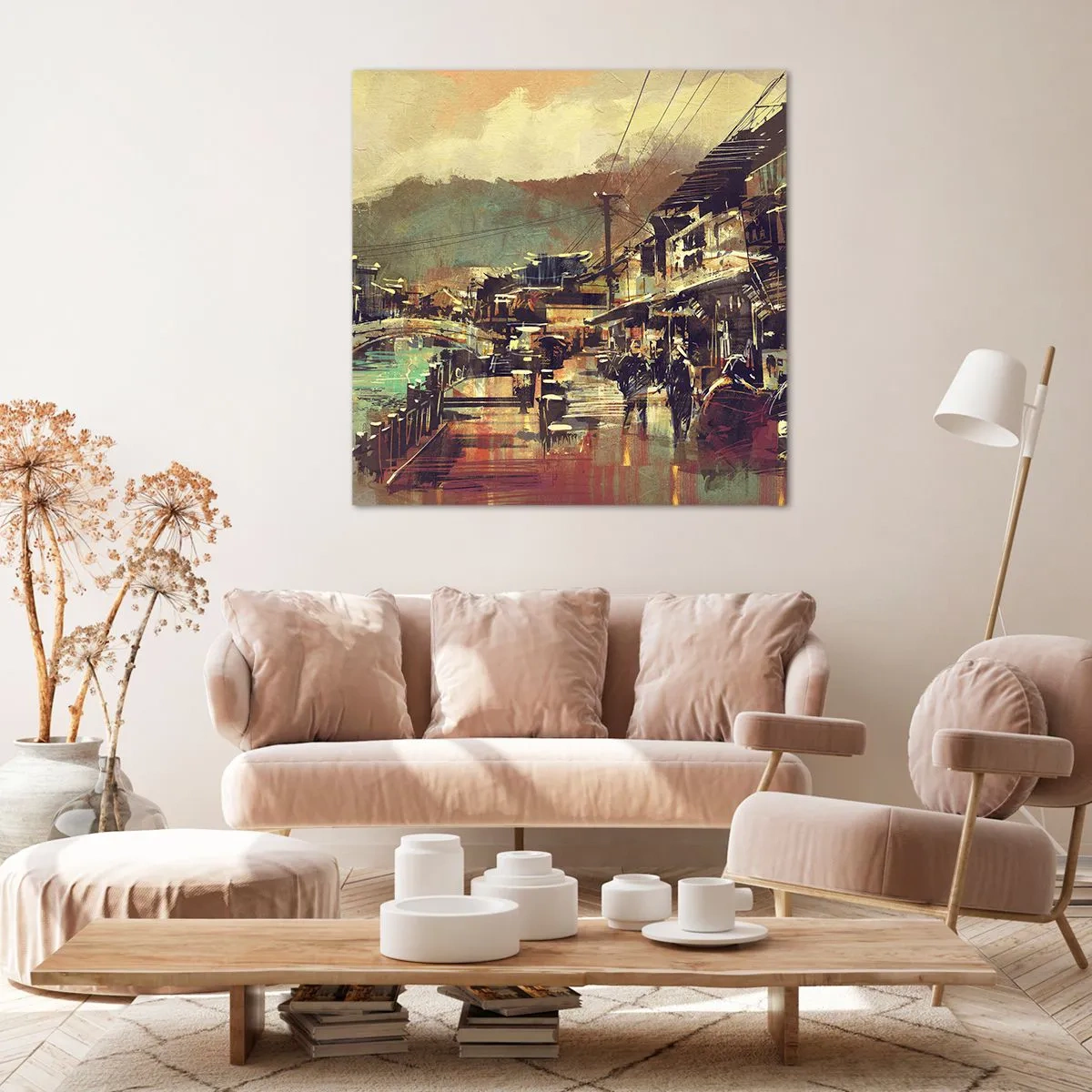 Schilderen op canvas - Het leven als een rijkdom aan grijs - 60x60 cm
