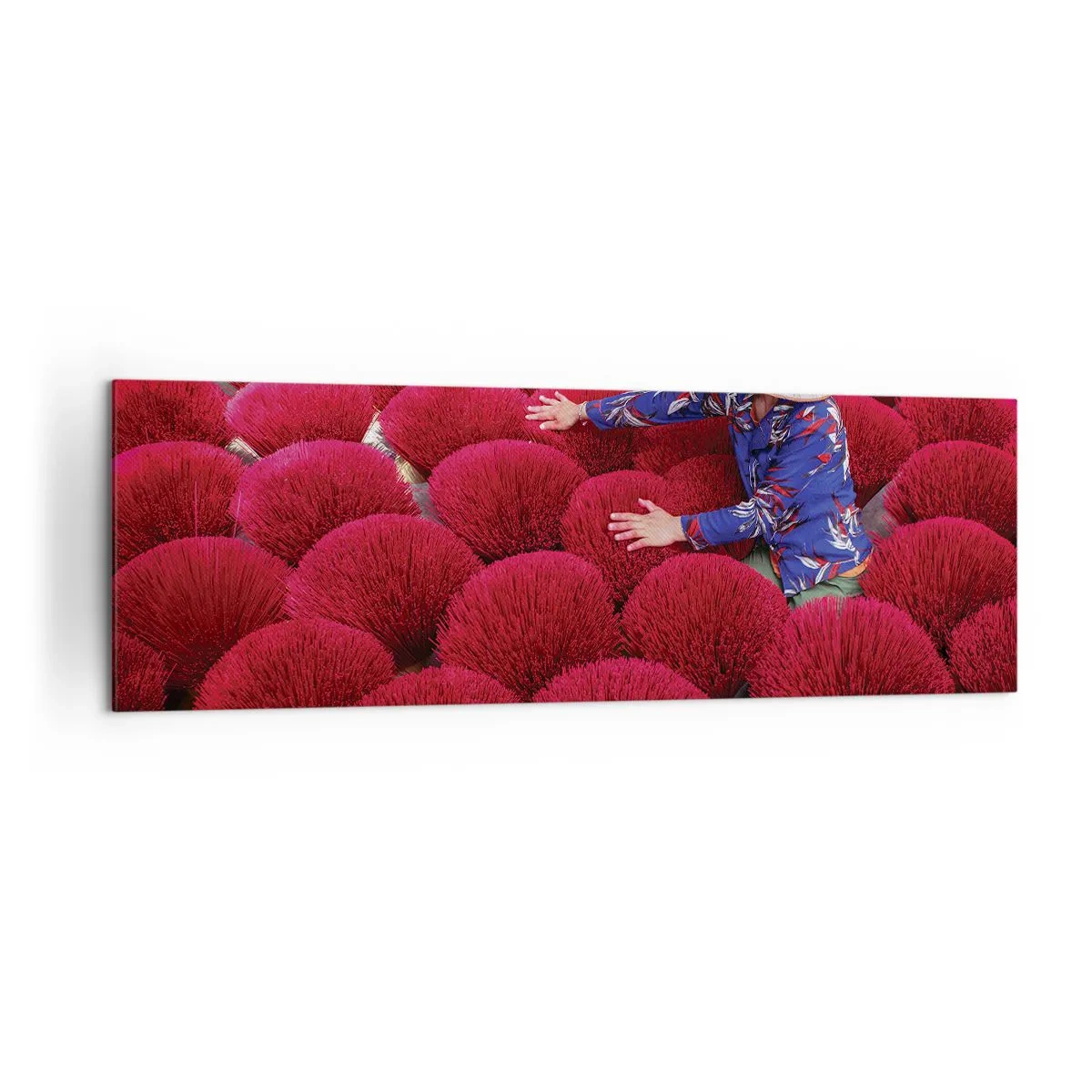 Schilderen op canvas - In het rijstveld - 160x50 cm