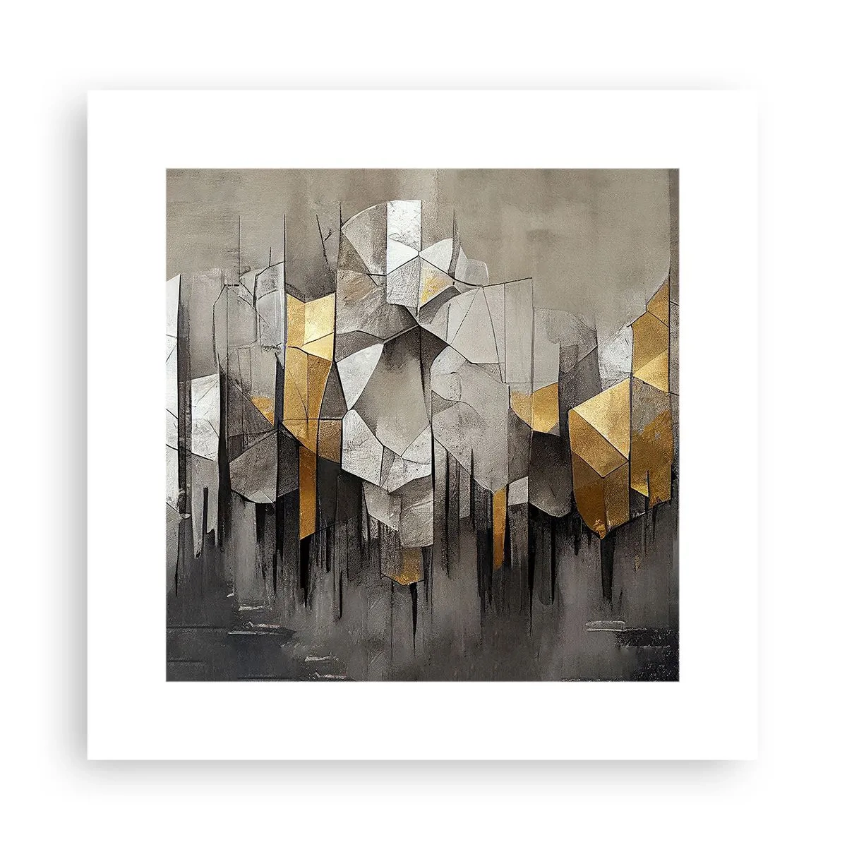 Poster - Compositie van ijs en licht - 30x30 cm