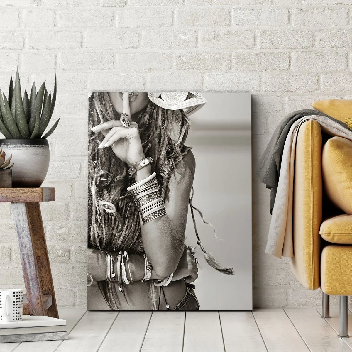 Schilderen op canvas - Waarom een meisje - 55x100 cm