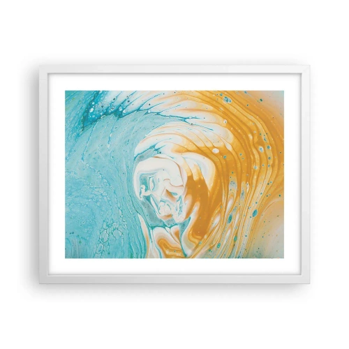 Poster in een witte lijst - Pastel werveling - 50x40 cm