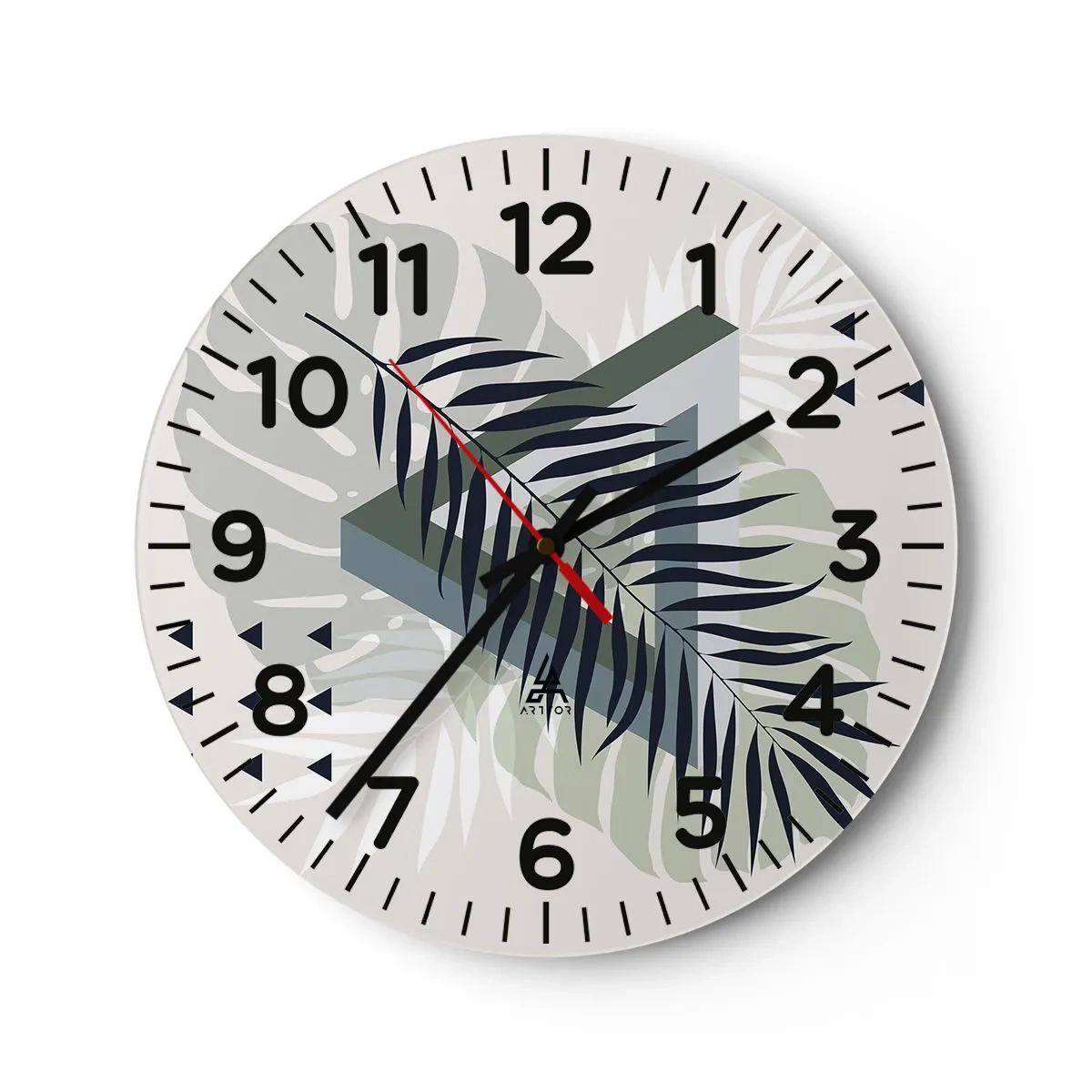 Wandklok - Klok - Natuur en geometrie - twee orden? - 40x40 cm