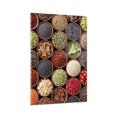 Schilderen op glas - Alle smaken van de wereld - 70x100 cm