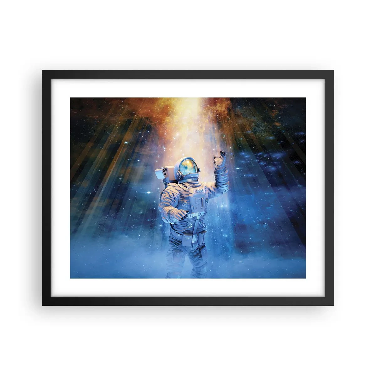 Poster in een zwarte lijst - Eindelijk aan het einde - 50x40 cm