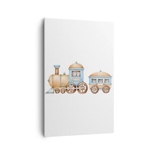 Schilderen op canvas - Hij staat op het station... - 80x120 cm