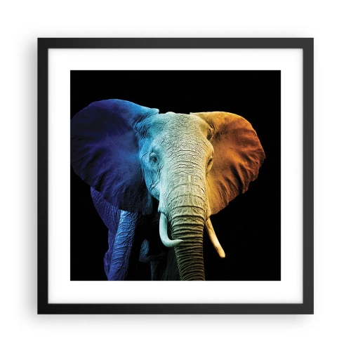 Poster in een zwarte lijst - Excentriek, niet raar - 40x40 cm