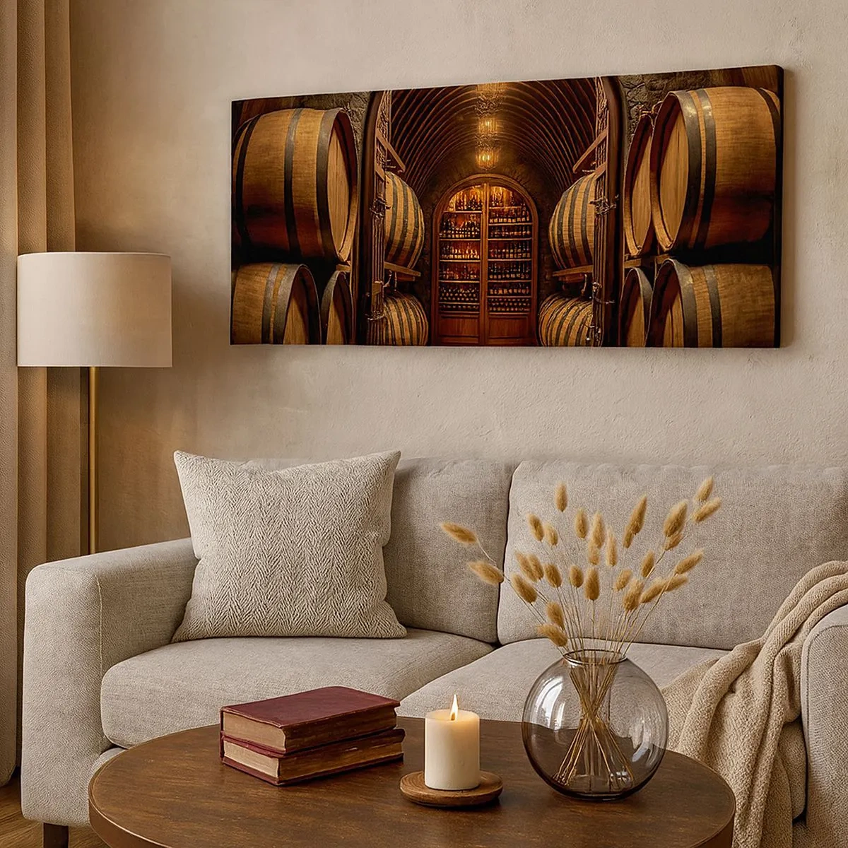 Schilderen op canvas - Sfeervolle kelder - 100x40 cm