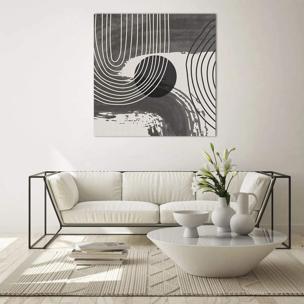 Schilderen op glas - Het ovaal wint - 40x40 cm