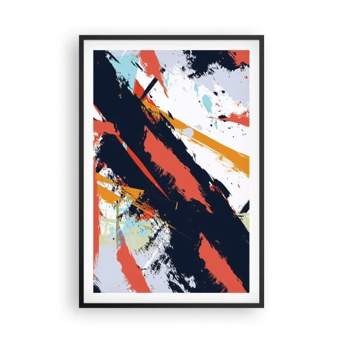 Poster in een zwarte lijst - Dynamische compositie - 61x91 cm