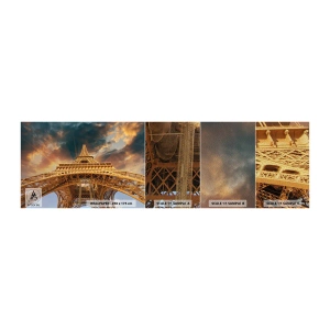 Fotobehang Monster Premium Sand - Hoe de mensheid de hemel bereikte - Eiffeltoren, Architectuur, Parijs - 100x30 cm