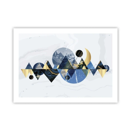 Poster - Geometrisch landschap - 70x50 cm