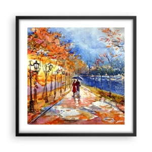 Poster in een zwarte lijst - Samen tot de grens van de tijd - 50x50 cm