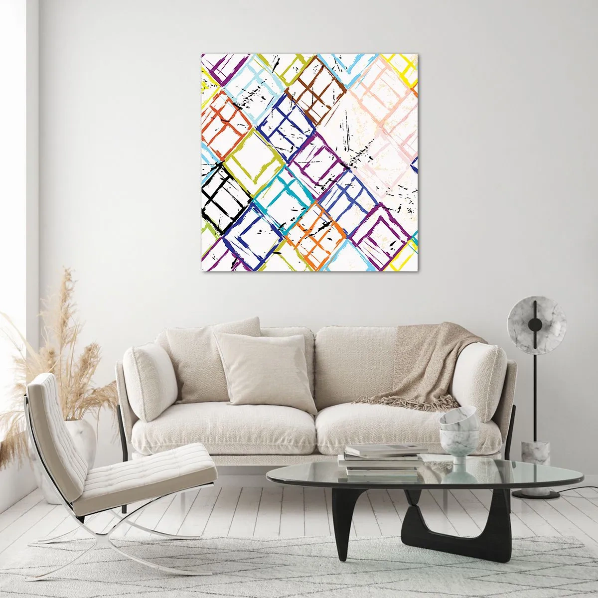 Schilderen op glas - Cellen te huur - 30x30 cm