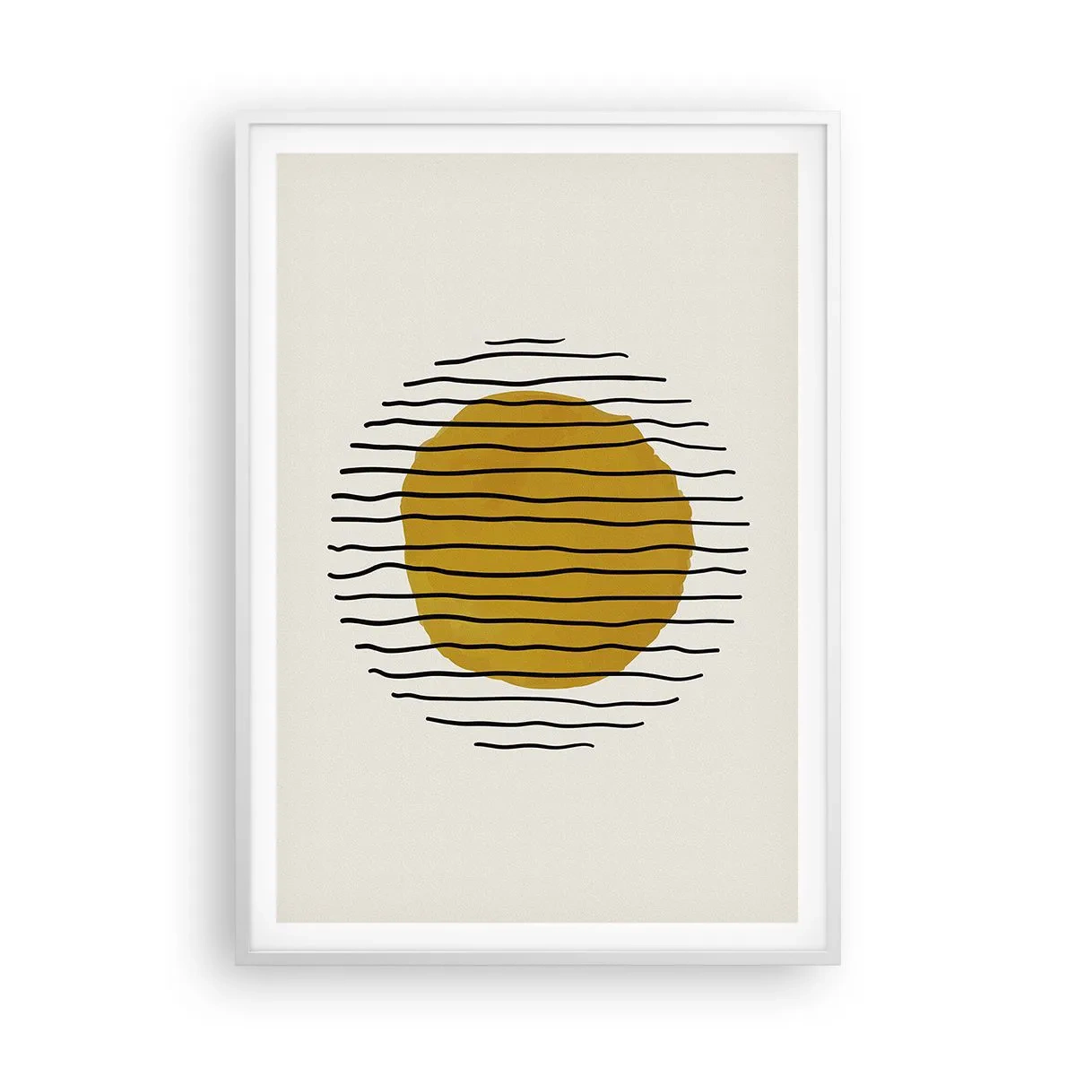 Poster in een witte lijst - Abstractie trillend van warmte - 70x100 cm