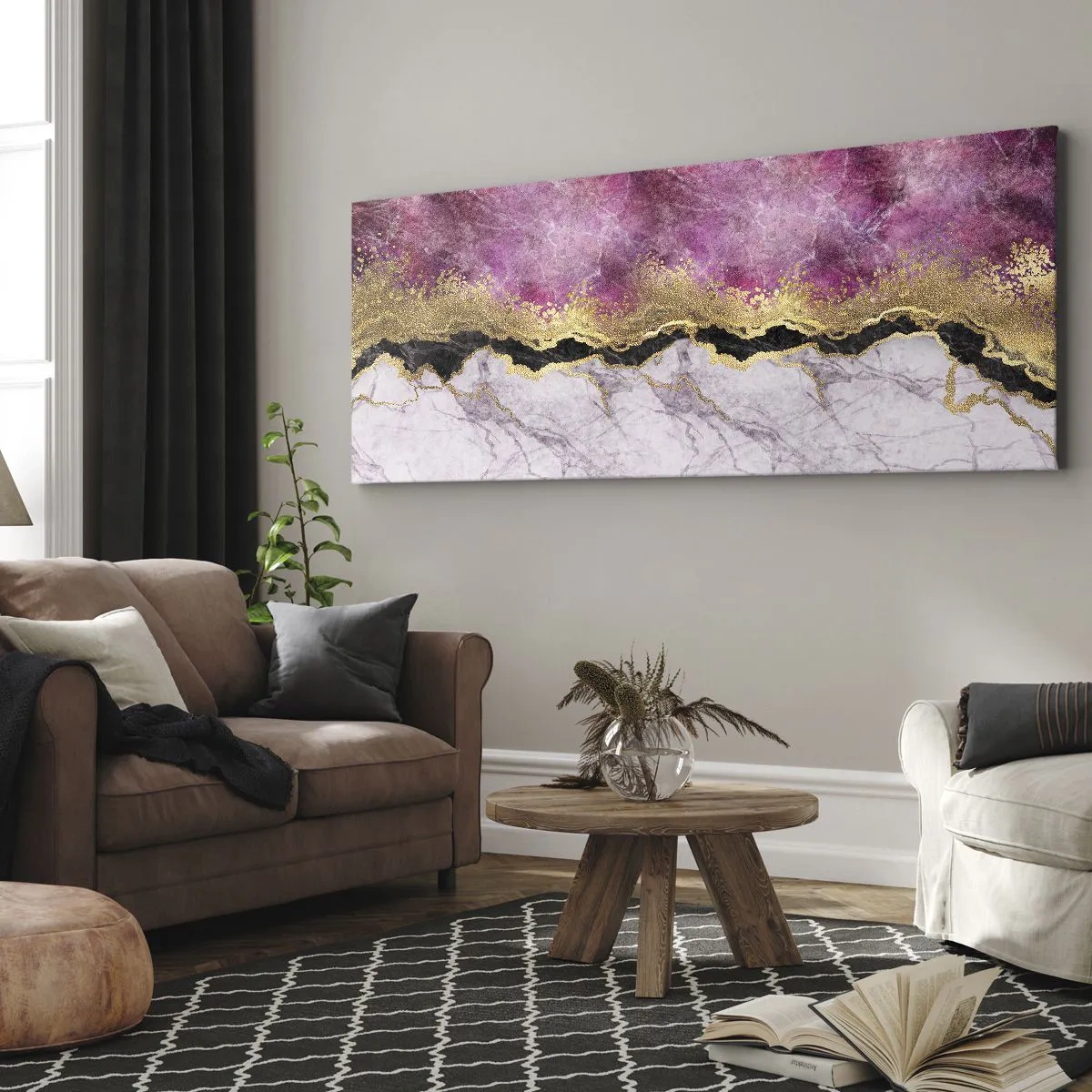 Schilderen op canvas - Op de grens - 100x40 cm