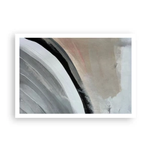 Poster - Compositie: boog van zwart en grijs - 100x70 cm