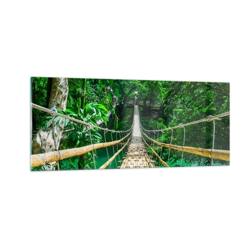 Schilderen op glas - Apenbrug over de green - 100x40 cm