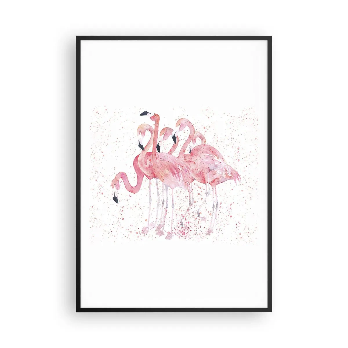 Poster in een zwarte lijst - Roze ensemble - 70x100 cm