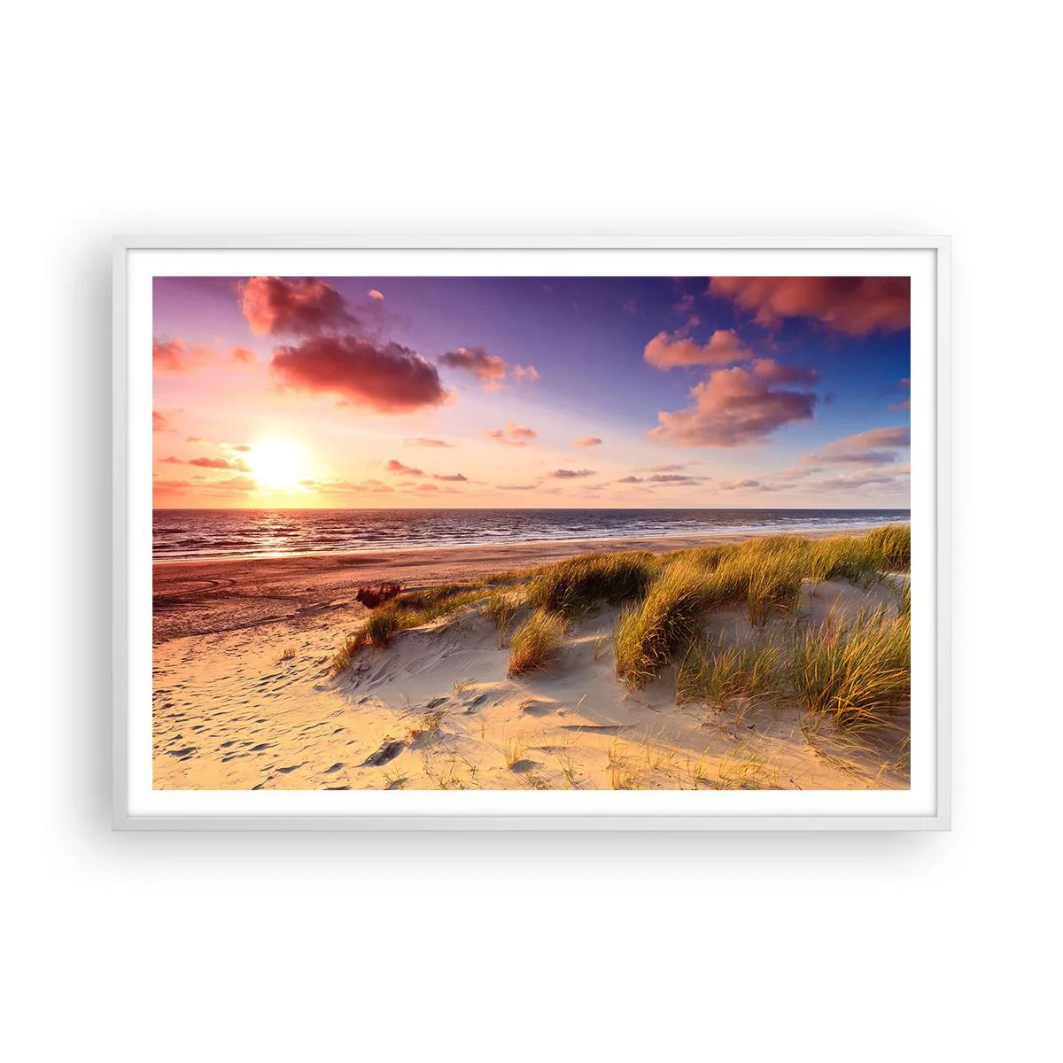 Poster in een witte lijst - De lucht ruikt al in de zomer - 100x70 cm