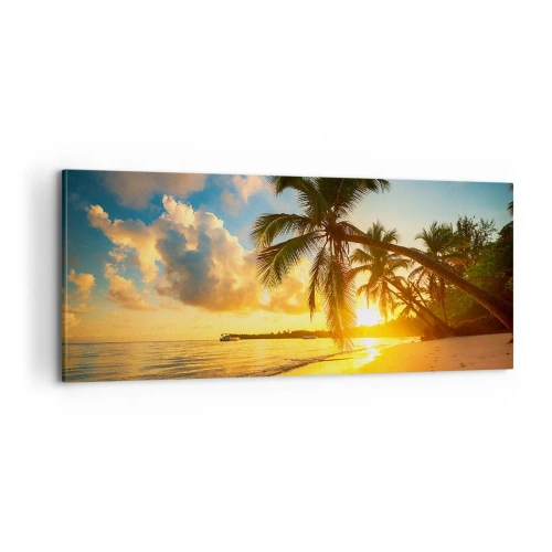 Schilderen op canvas - Caribische droom - 100x40 cm