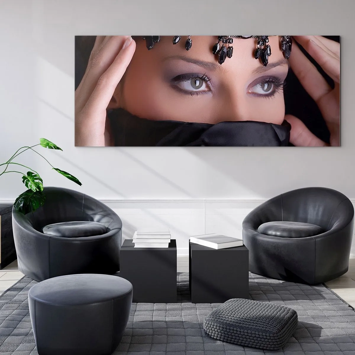 Schilderen op glas - Oosters verleidelijk mysterie - 120x50 cm
