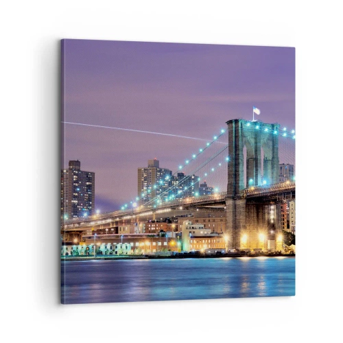 Schilderen op canvas - Al vele jaren de Brooklyn Bridge - 60x60 cm