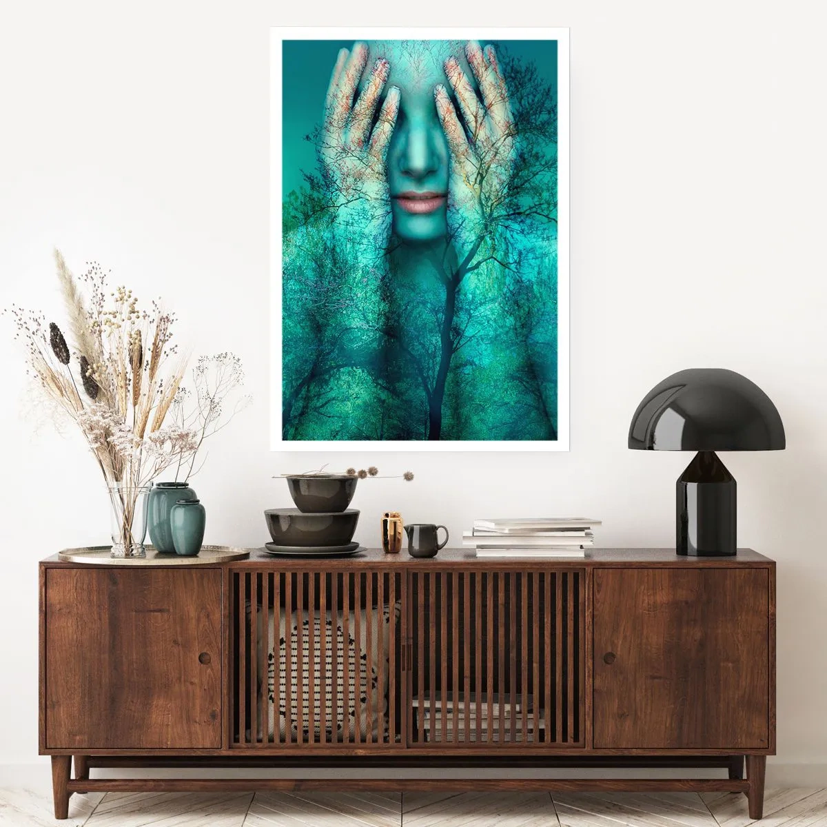 Poster - Ondergedompeld in blauw - 70x100 cm